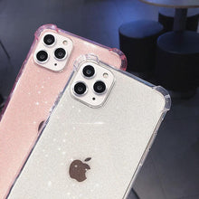 Load image into Gallery viewer, Case For iPhone 13 Pro Max Glitter Shockproof Transparent Phone Case For iPhone 12 11 Pro Max XR XS Max X 7 8 Plus Soft Clear Cover Shiny Case Scratch Resistant Soft Thin Shockproof Case
