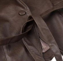 Load image into Gallery viewer, MANDOTOS Casual Long Sleeve Polyester Coat in Classic Brown with Loose Fit For Women Outerwear