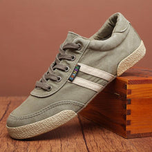 Load image into Gallery viewer, Casual Round Toe High Quality Mens Canvas Flat Solid Summe Lace Up Breathable Flat Casual Sneakers Sports Flats Men Casual Walking Sneakers Comfortable Soft Design