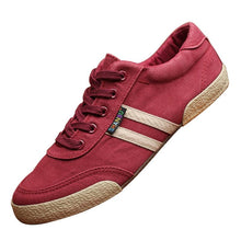 Load image into Gallery viewer, Casual Round Toe High Quality Mens Canvas Flat Solid Summe Lace Up Breathable Flat Casual Sneakers Sports Flats Men Casual Walking Sneakers Comfortable Soft Design
