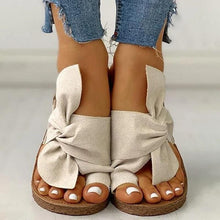 Load image into Gallery viewer, Casual Sandals Women Unique Sandals Ankle Open Toe Platform Swing Summer Women Shoes Knotted Bow Flat Footbed Sandals For Ladies Open Toe Casual Summer Slide Charming Sandals
