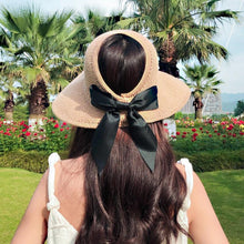 Load image into Gallery viewer, Casual Summer Hats For Women Foldable Hollow Out Hat Modern Women's Simple Vintage Comfortable Sun Hats Cute Women Wide Beach Hats Girl Outside Travel Hats