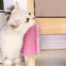 Load image into Gallery viewer, Cat Scratcher Corner Pet Brush Comb Play Cat Toy Plastic Scratch Bristles Arch Massager Self Groomer with Catnip Pouch Cat Wall Corner Massage Groomer Cat Self Grooming Brush