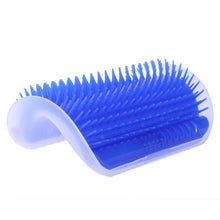 Load image into Gallery viewer, Cat Scratcher Corner Pet Brush Comb Play Cat Toy Plastic Scratch Bristles Arch Massager Self Groomer with Catnip Pouch Cat Wall Corner Massage Groomer Cat Self Grooming Brush