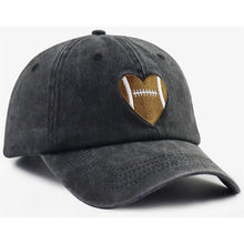 Load image into Gallery viewer, Football Heart Baseball Cap — Gifts for Women & Men