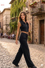 Load image into Gallery viewer, Women's Sleeveless Vest & Wide-Leg Pants Set