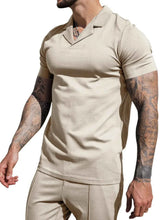 Load image into Gallery viewer, Men's Plus Size Short Sleeve Top and Shorts Set