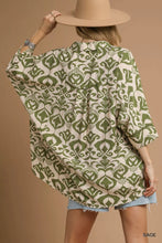 Load image into Gallery viewer, Umgee Abstract Print Button-Up Oversized Shirt