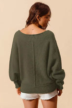 Load image into Gallery viewer, SO ME Loose Fit Exposed Seam Slouchy Boucle Sweater