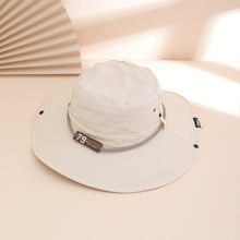 Load image into Gallery viewer, Wide-Brim Leather Patch Fisherman Hat – UV Sun Protection Outdoor Hat