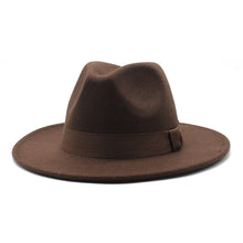 Load image into Gallery viewer, Autumn Winter Big Brim Wool Hat – Unisex Bell Crown Bucket Hat