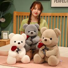 Load image into Gallery viewer, 23-45cm New Lovely Hug Roses Teddy Bear Plush Pillow Stuffed Soft Animal Dolls Nice Birthday Gift Girlfriend Valentine's Day