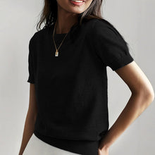Load image into Gallery viewer, Women’s Soft Stretch Minimalist T-Shirt – Everyday Slim Fit Top