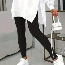 Load image into Gallery viewer, Casual 2-Piece Set Solid Color Leggings & Letter Print Hooded Sweatshirt