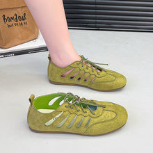 Load image into Gallery viewer, Women's French Hollow Mary Jane Flats – Lace-Up Hidden Platform