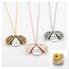 Load image into Gallery viewer, Sunflower Double Lettering Necklace