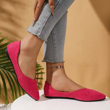 Load image into Gallery viewer, Women's Suede Pointed-Toe Flat Shoes
