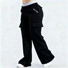 Load image into Gallery viewer, Women's Loose-Fit Casual Pants with Pockets – Solid Color Two-Tone Label