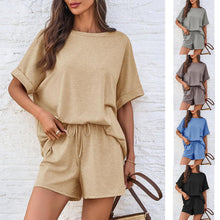 Load image into Gallery viewer, 👕 Oversized T-Shirt & Drawstring Shorts Set – Ultimate Casual Comfort