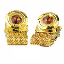 Load image into Gallery viewer, Vittorio Vico Vibrant Colorful Round Crystal Chain Cufflinks in Round Setting