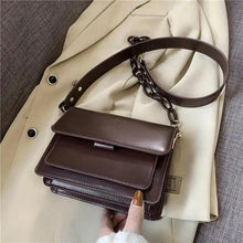 Load image into Gallery viewer, Chain Design Trendy Lady Bags Mini Pu Leather Flap Bags for Women Shoulder Handbag Female Fashion Cross Body Bag with Lid