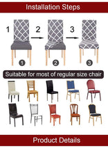 Load image into Gallery viewer, Chair Covers For Dining Room Stretch Spandex Removable Washable Anti-dust Seat Slipcover Multicolor Chair covers Chair Covers For Dining Room With Printed Patterns Easy Slip-on Stretchy Dining Room Chair Covers
