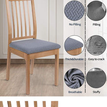 Load image into Gallery viewer, Chair Seat Covers for Dining Room Removable Washable Anti-Dust Seat Protector Removable Dining Seat Cover And Dining Chair Covers Stretch Seat Cushion Slipcover for Dining Room Kitchen Chairs