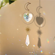Load image into Gallery viewer, Chandelier Crystal Wind Chime Pendant Metallic Hoop Moon Rainbow Maker Sun Hanging Drop Crystal For Window Curtains Home Decor Gifts Photography Prop