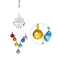 Load image into Gallery viewer, Chandelier Wind Chimes Ab Coating Crystal Prisms Hanging Sun Catcher Rainbow Chaser Crystals Ball Prisms Window Curtains Pendant Home Decor Gifts Garden Patio Yard