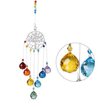 Load image into Gallery viewer, Chandelier Wind Chimes Ab Coating Crystal Prisms Hanging Sun Catcher Rainbow Chaser Crystals Ball Prisms Window Curtains Pendant Home Decor Gifts Garden Patio Yard