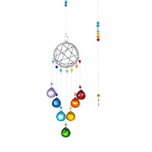 Load image into Gallery viewer, Chandelier Wind Chimes Ab Coating Crystal Prisms Hanging Sun Catcher Rainbow Chaser Crystals Ball Prisms Window Curtains Pendant Home Decor Gifts Garden Patio Yard