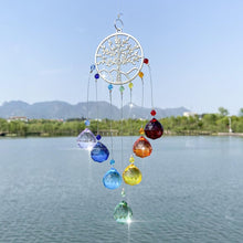 Load image into Gallery viewer, Chandelier Wind Chimes Ab Coating Crystal Prisms Hanging Sun Catcher Rainbow Chaser Crystals Ball Prisms Window Curtains Pendant Home Decor Gifts Garden Patio Yard
