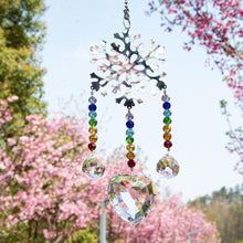 Load image into Gallery viewer, Chandelier Wind Chimes Crystal Prisms Hanging Sun Catcher Beads Chain Sphere Chandelier Lamps Light Pendant for Christmas Day Wedding Plants Cars Window Décor Rainbow Window Curtains Pendant Home Decor Gifts