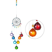 Load image into Gallery viewer, Chandelier Wind Chimes Crystal Prisms Hanging Sun Catcher Beads Chain Sphere Chandelier Lamps Light Pendant for Christmas Day Wedding Plants Cars Window Décor Rainbow Window Curtains Pendant Home Decor Gifts