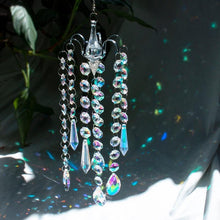 Load image into Gallery viewer, Chandelier Wind Chimes Home Decor Ornaments AB Coating Crystal Prisms Hanging Suncatcher Rainbow Chaser Window Curtains Jewelry Pendant For Home Room Wedding Garden Decor Gifts Photography