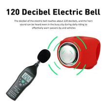 Load image into Gallery viewer, Chargeable Bicycle Bell 120db Waterproof Cycling Bike Bells Electric Horn Mini Portable Cycling Handlebar Bell Bike Tools Bicycle Bell With 3 Cute Sounds Waterproof Cycle Horn For Kids Road And Mountain Bike