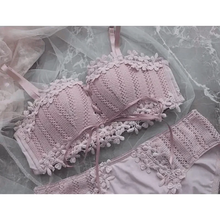 Load image into Gallery viewer, Charming Floral Embroidery Bras for Women Tied Lingerie Seamless Bra Bralette Wireless Brassiere Female Underwear Intimates