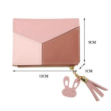 Load image into Gallery viewer, Charming Hit Color Short Tassels Wallets,Bags Zipper PU Leather, Card Holder, Pendant Coin Purse, Card Cash Clutch For Women And Girls