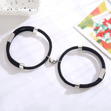 Load image into Gallery viewer, Charming Paired Bracelet Couple Adjustable Rope Heart Magnet Attract Each Other Stainless Steel Charm Magnetic Bracelets Mutual Attraction Eternal Love Relationship Matching Jewelry Gifts For Women