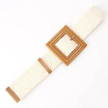 Load image into Gallery viewer, Charming Women Waist Belt Classic Round Wooden Buckle Casual Design Dress Women Buckle Waist Dress Band