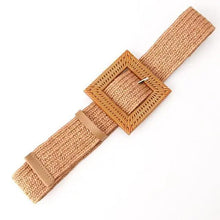 Load image into Gallery viewer, Charming Women Waist Belt Classic Round Wooden Buckle Casual Design Dress Women Buckle Waist Dress Band