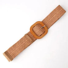 Load image into Gallery viewer, Charming Women Waist Belt Classic Round Wooden Buckle Casual Design Dress Women Buckle Waist Dress Band
