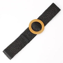 Load image into Gallery viewer, Charming Women Waist Belt Classic Round Wooden Buckle Casual Design Dress Women Buckle Waist Dress Band