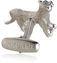 Load image into Gallery viewer, Cheetah Cufflinks with Swarovski Eyes