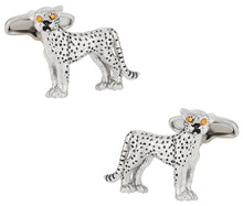 Load image into Gallery viewer, Cheetah Cufflinks with Swarovski Eyes