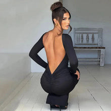 Load image into Gallery viewer, Mandotos Chic Backless Silk Dress Milk Silk