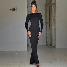 Load image into Gallery viewer, Mandotos Chic Backless Silk Dress Milk Silk