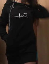 Load image into Gallery viewer, Chic Hooded Sweatshirt Dress
