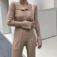 Load image into Gallery viewer, Chic Knit Collared Ensemble