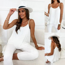 Load image into Gallery viewer, Chic Pearl Pleated Tank Top